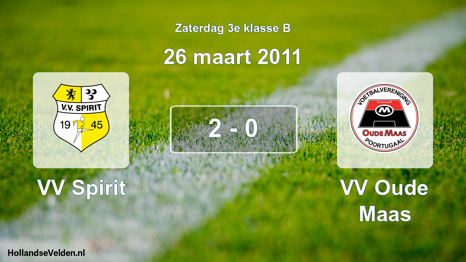 Total number of matches played: VV Spirit - VV Oude Maas 2 - 0 (26 March 2011)