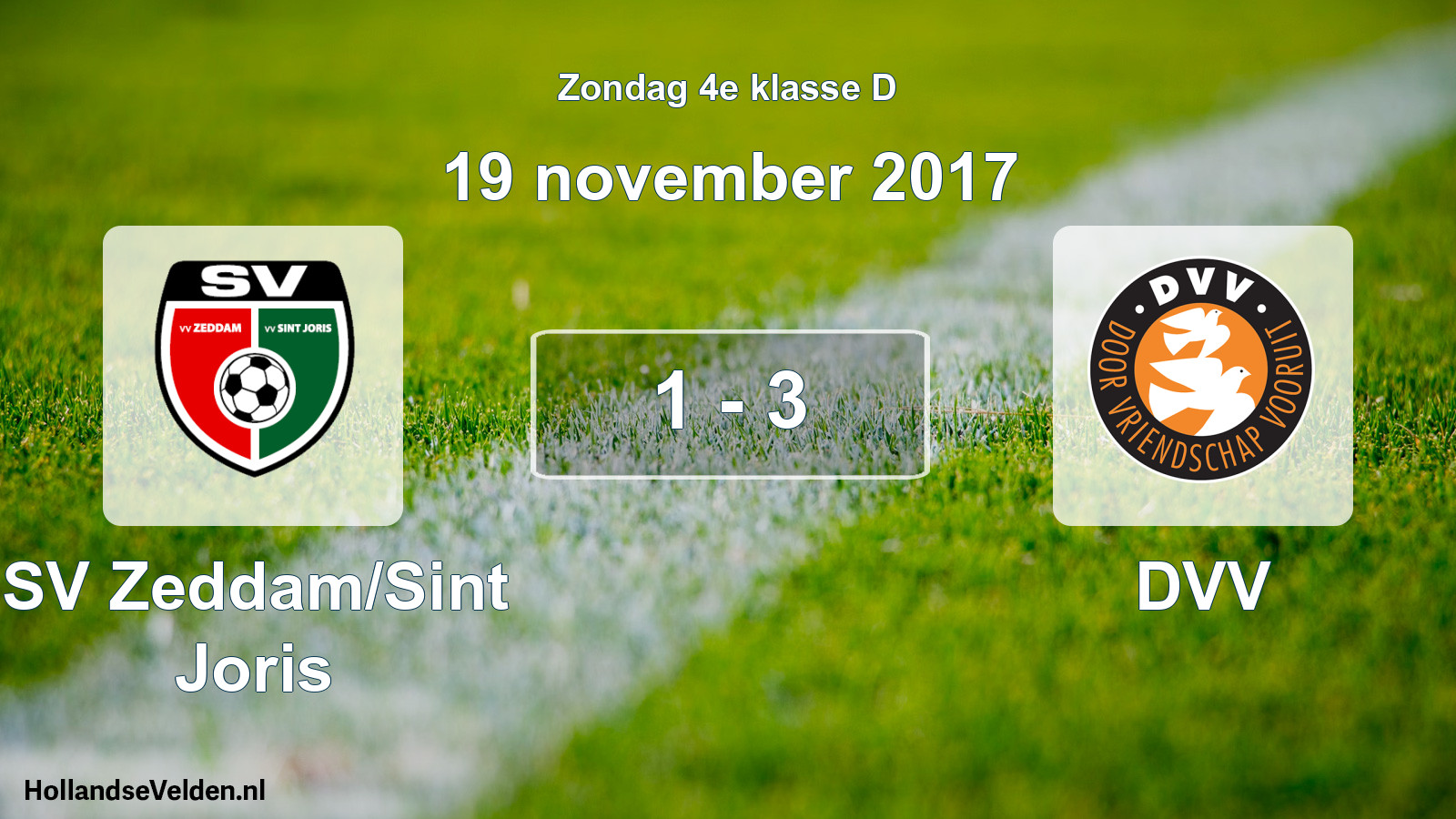 Total number of matches played: SV Zeddam/Sint Joris - DVV 1 - 3 (19 November 2017)