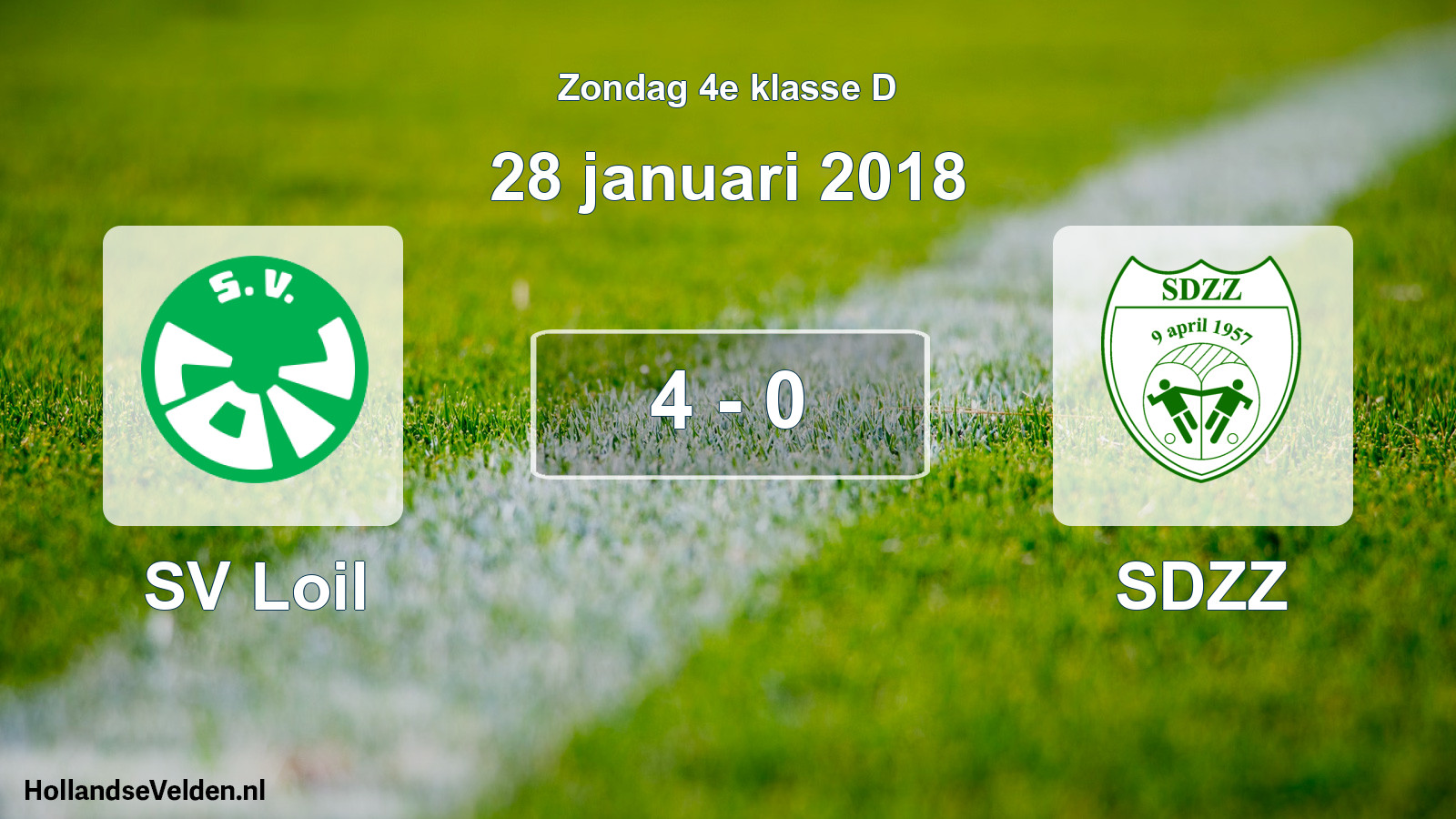 Total number of matches played: SV Loil - SDZZ 4 - 0 (28 January 2018)
