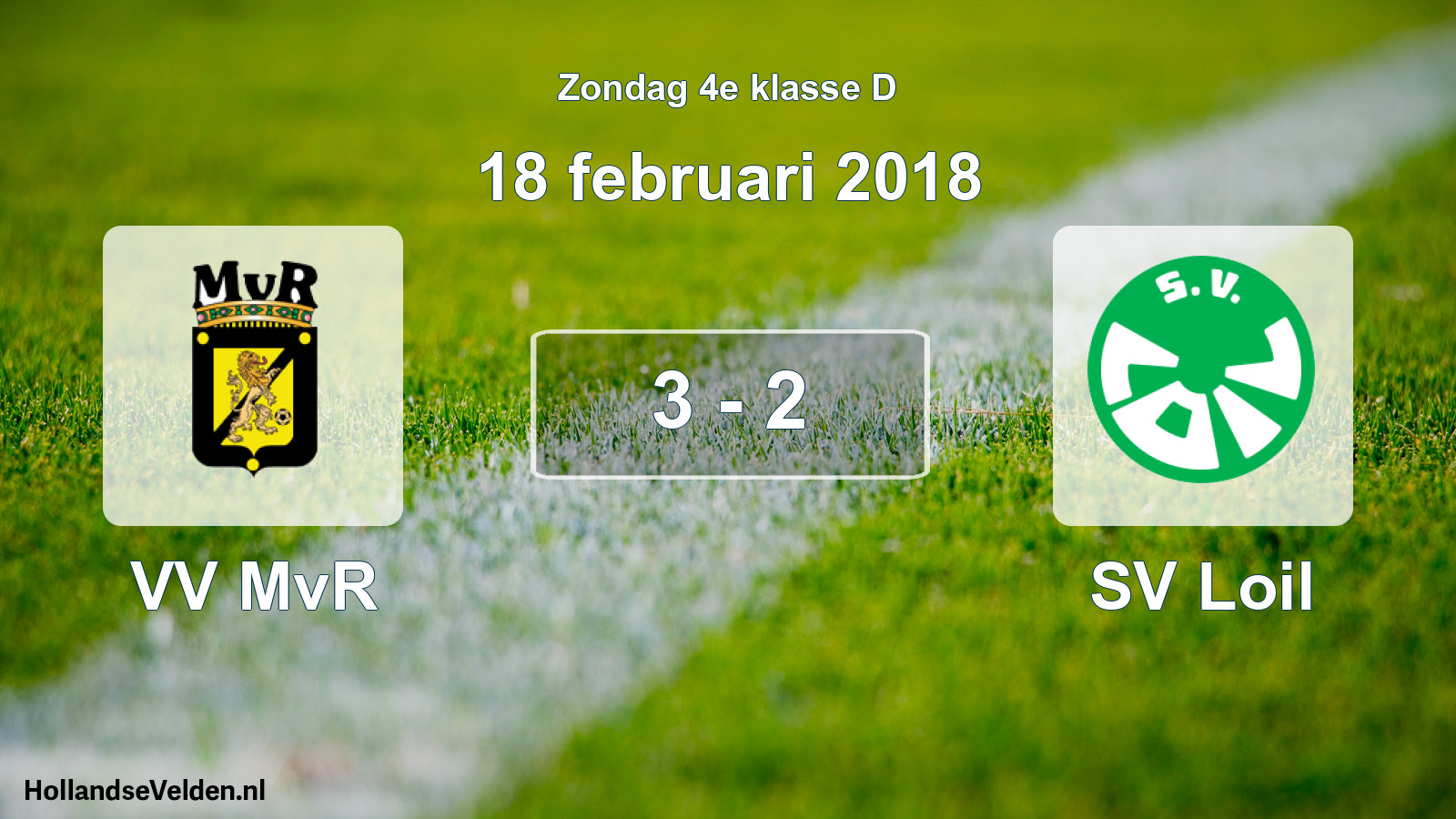 Total number of matches played: VV MvR - SV Loil 3 - 2 (18 February 2018)