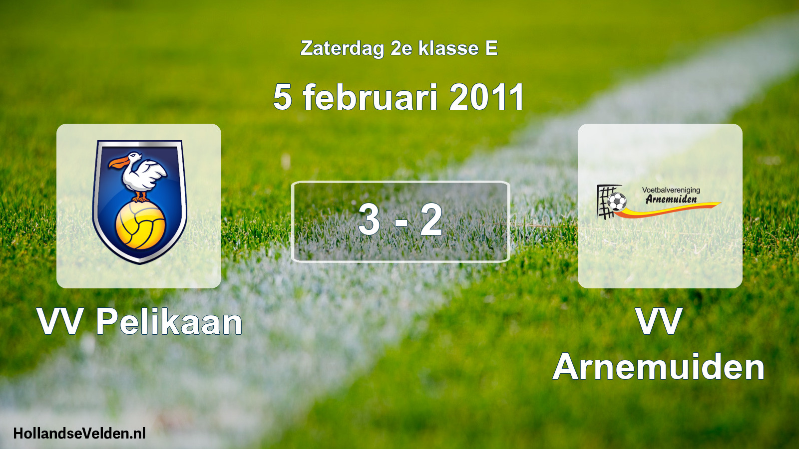 Total number of matches played: VV Pelikaan - VV Arnemuiden 3 - 2 (5 February 2011)