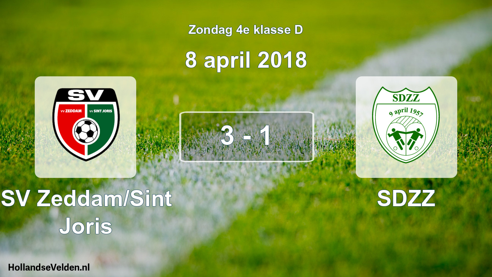 Total number of matches played: SV Zeddam/Sint Joris - SDZZ 3 - 1 (8 April 2018)