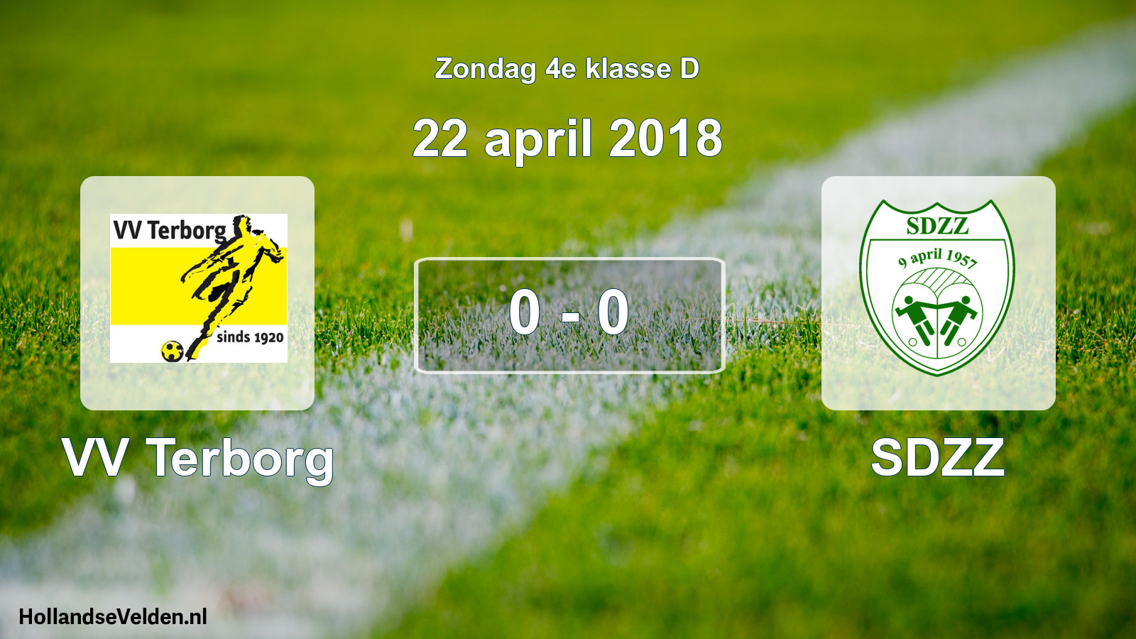 Total number of matches played: VV Terborg - SDZZ 0 - 0 (22 April 2018)