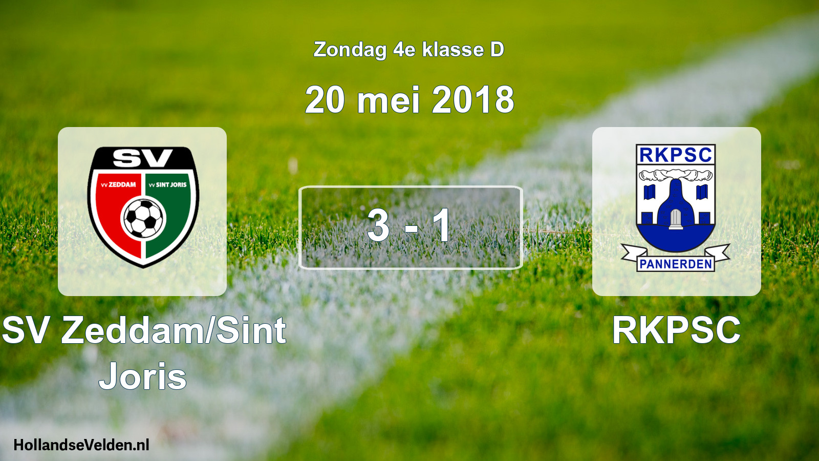 Total number of matches played: SV Zeddam/Sint Joris - RKPSC 3 - 1 (20 May 2018)