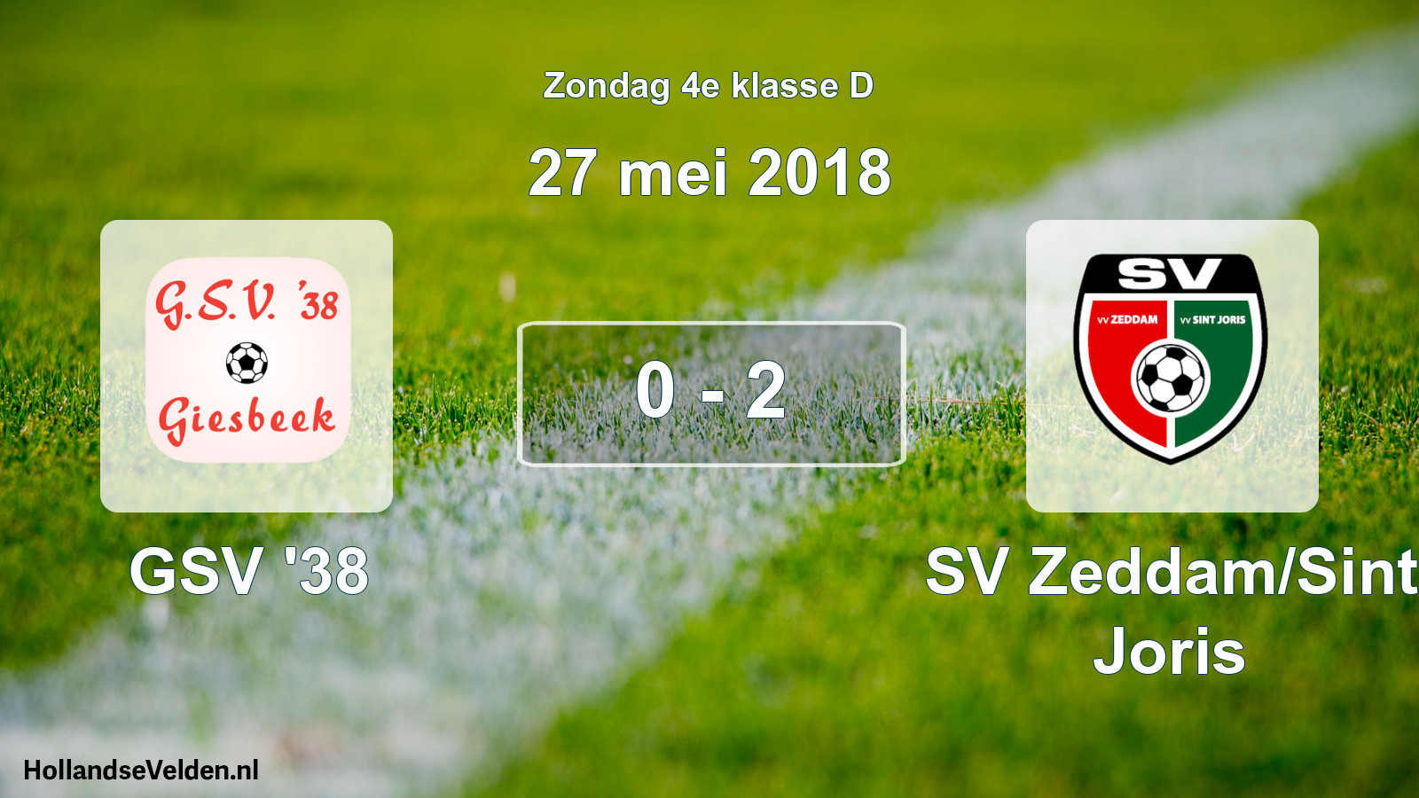 Total number of matches played: GSV '38 - SV Zeddam/Sint Joris 0 - 2 (27 May 2018)