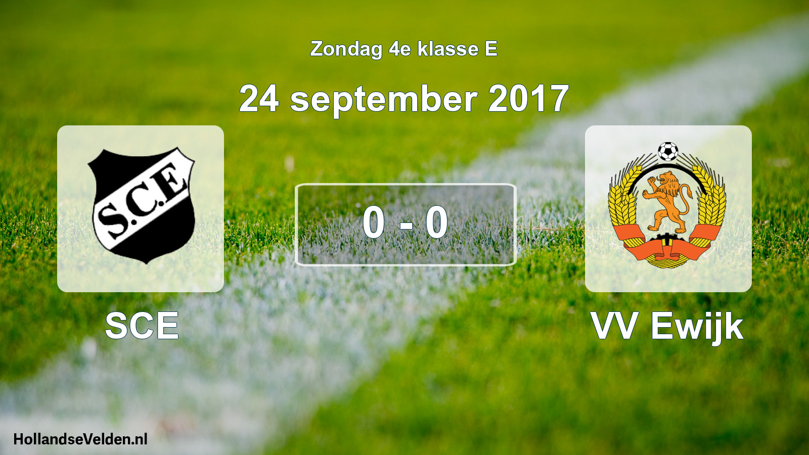 Total number of matches played: SCE - VV Ewijk 0 - 0 (24 September 2017)