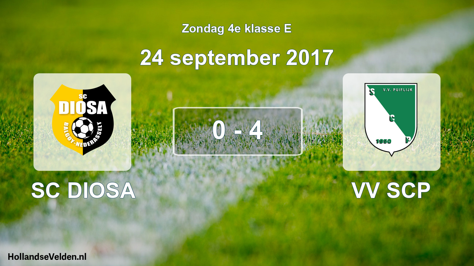 Total number of matches played: SC DIOSA - VV SCP 0 - 4 (24 September 2017)