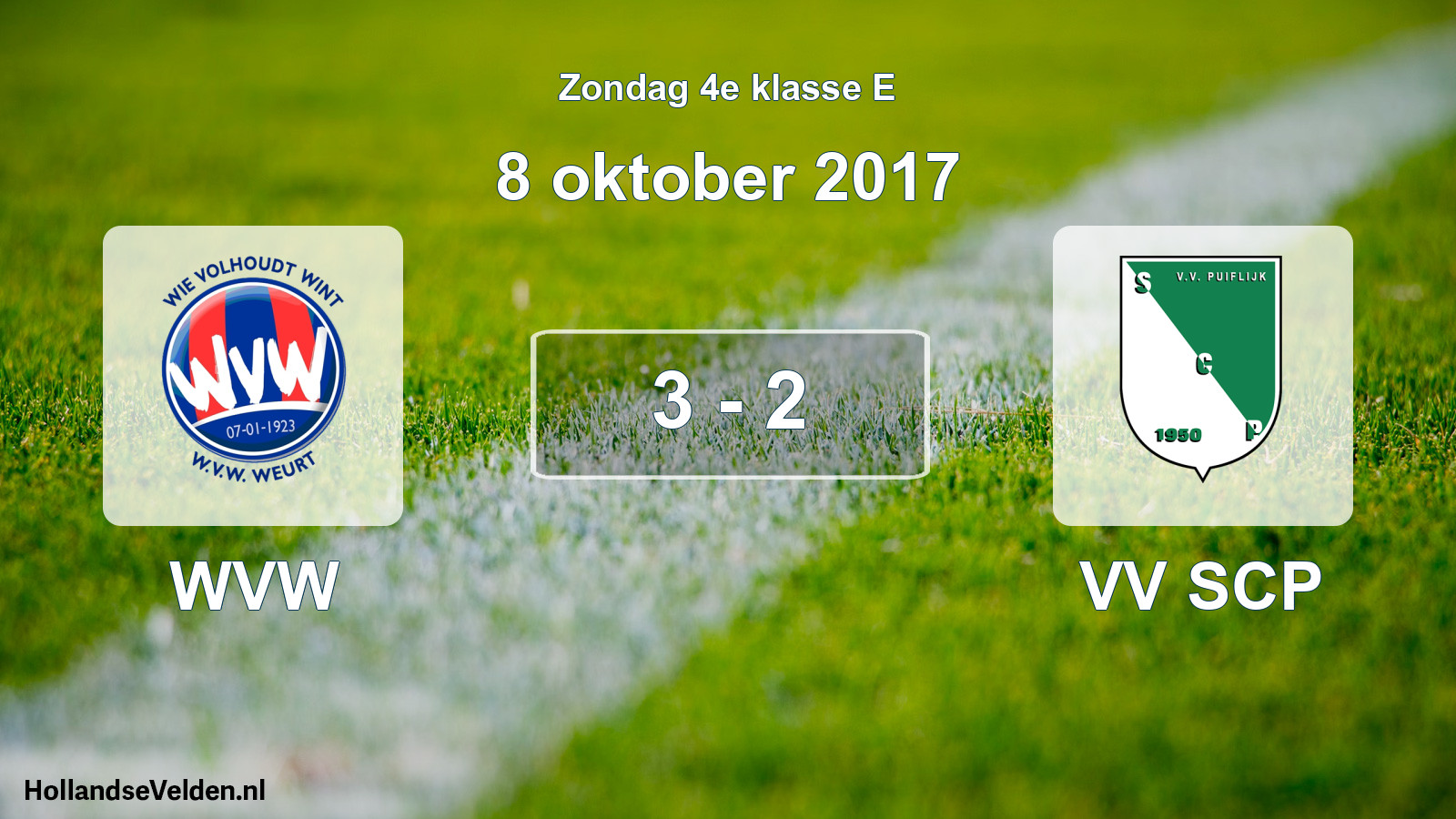 Total number of matches played: WVW - VV SCP 3 - 2 (8 October 2017)