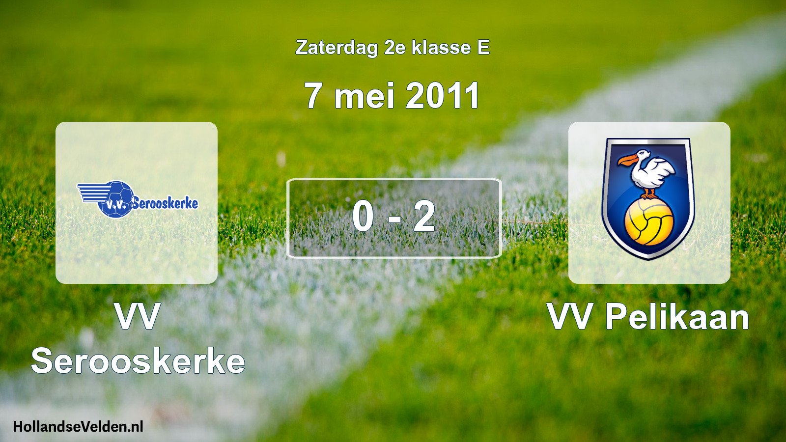 Total number of matches played: VV Serooskerke - VV Pelikaan 0 - 2 (7 May 2011)
