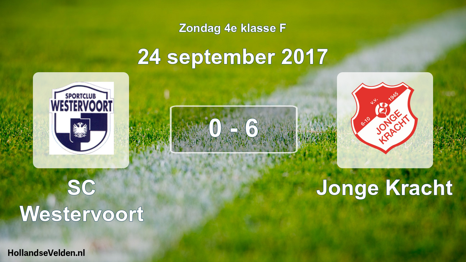 Total number of matches played: SC Westervoort - Jonge Kracht 0 - 6 (24 September 2017)