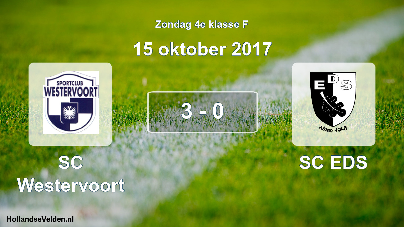 Total number of matches played: SC Westervoort - SC EDS 3 - 0 (15 October 2017)