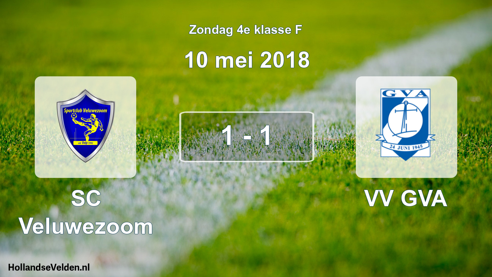 Total number of matches played: SC Veluwezoom - VV GVA 1 - 1 (10 May 2018)