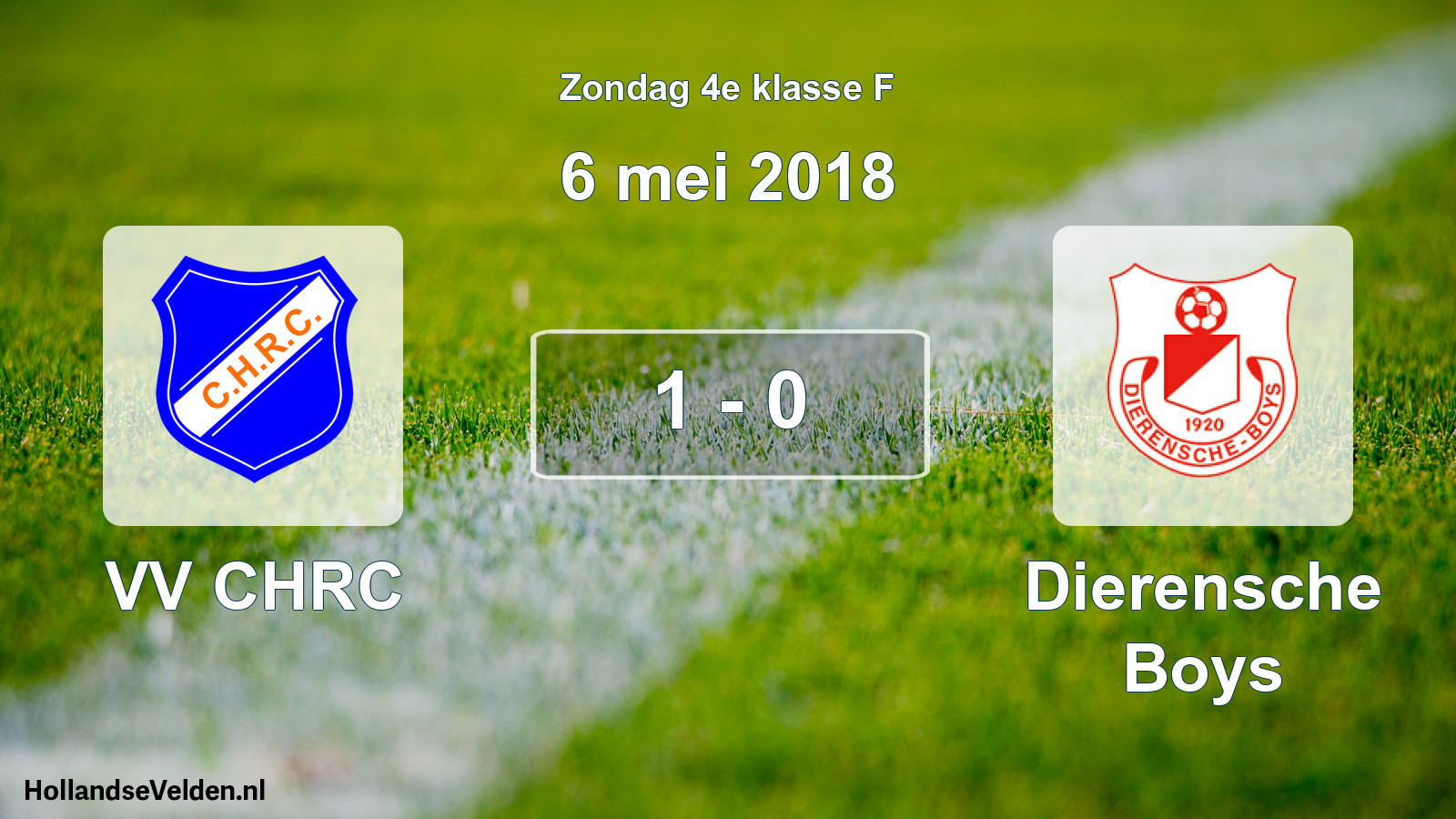 Total number of matches played: VV CHRC - Dierensche Boys 1 - 0 (6 May 2018)