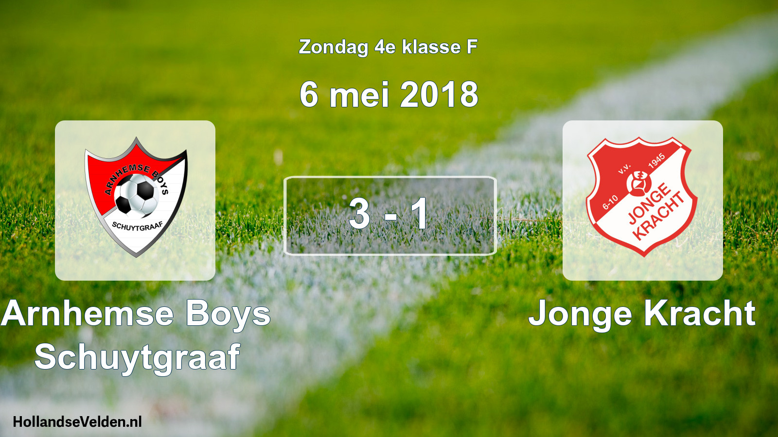 Total number of matches played: Arnhemse Boys Schuytgraaf - Jonge Kracht 3 - 1 (6 May 2018)