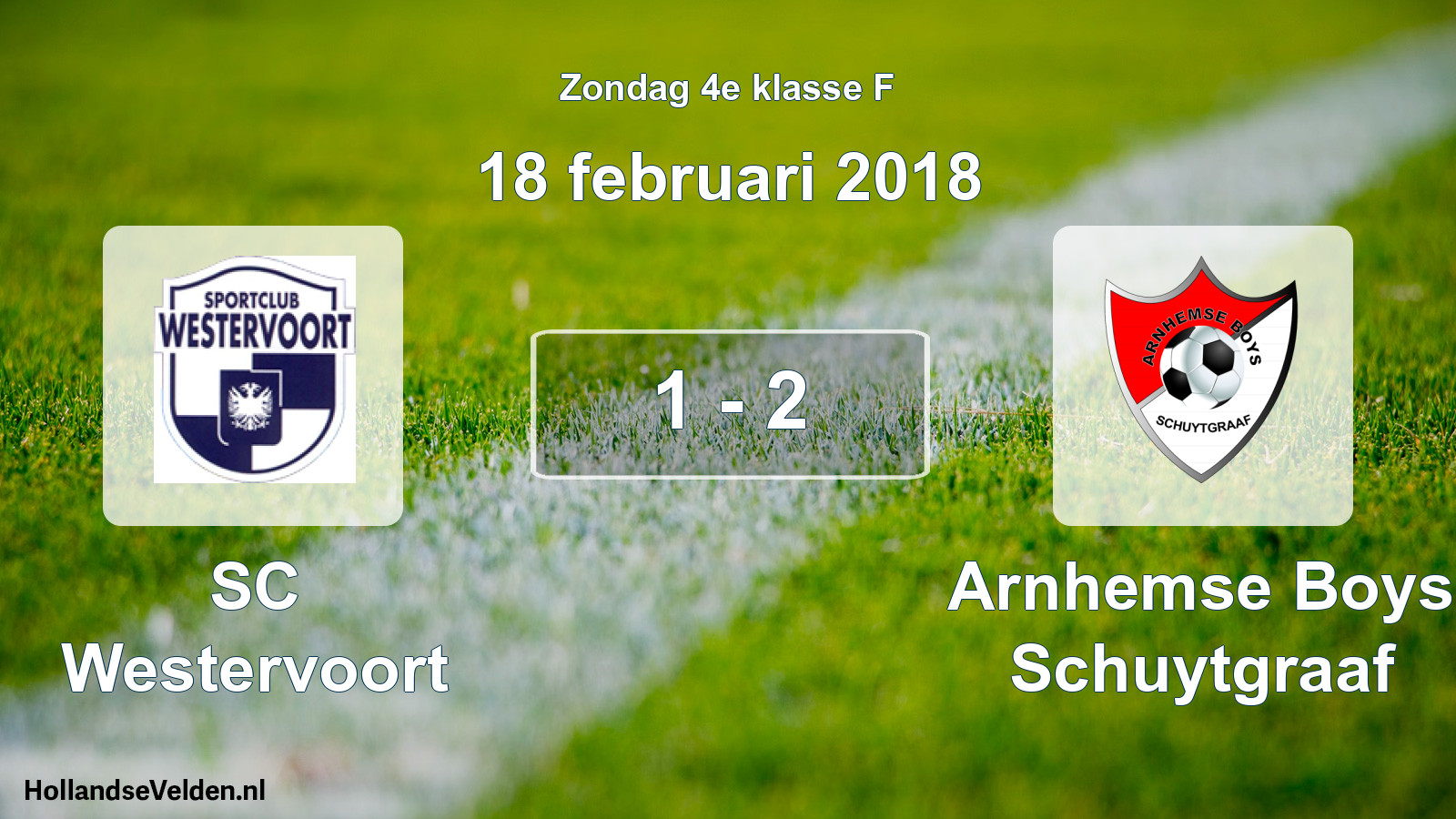 Total number of matches played: SC Westervoort - Arnhemse Boys Schuytgraaf 1 - 2 (18 February 2018)