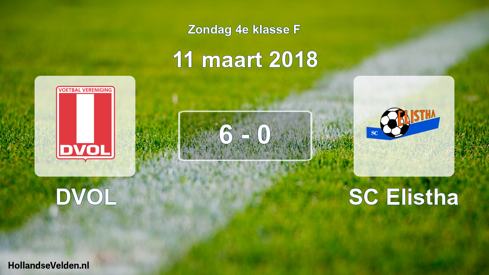 Total number of matches played: DVOL - SC Elistha 6 - 0 (11 March 2018)