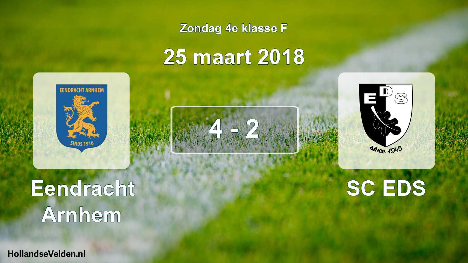 Total number of matches played: Eendracht Arnhem - SC EDS 4 - 2 (25 March 2018)