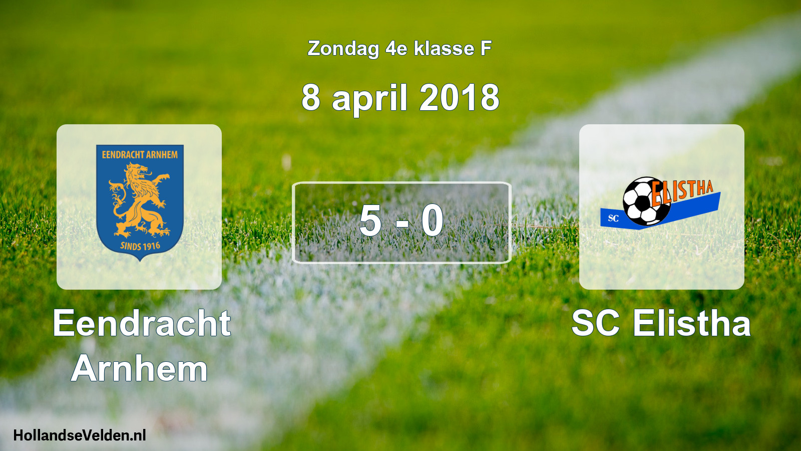 Total number of matches played: Eendracht Arnhem - SC Elistha 5 - 0 (8 April 2018)