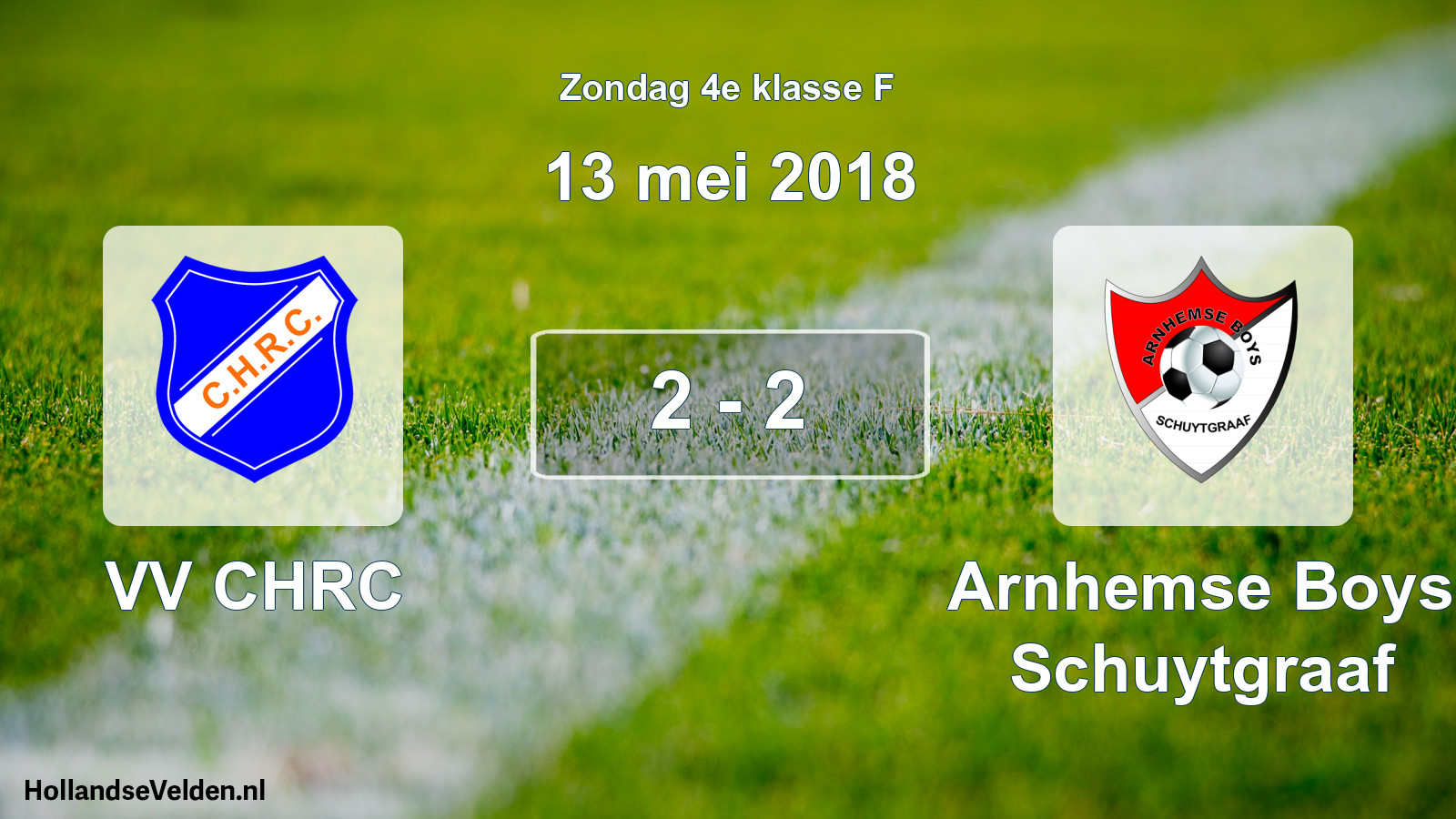Total number of matches played: VV CHRC - Arnhemse Boys Schuytgraaf 2 - 2 (13 May 2018)