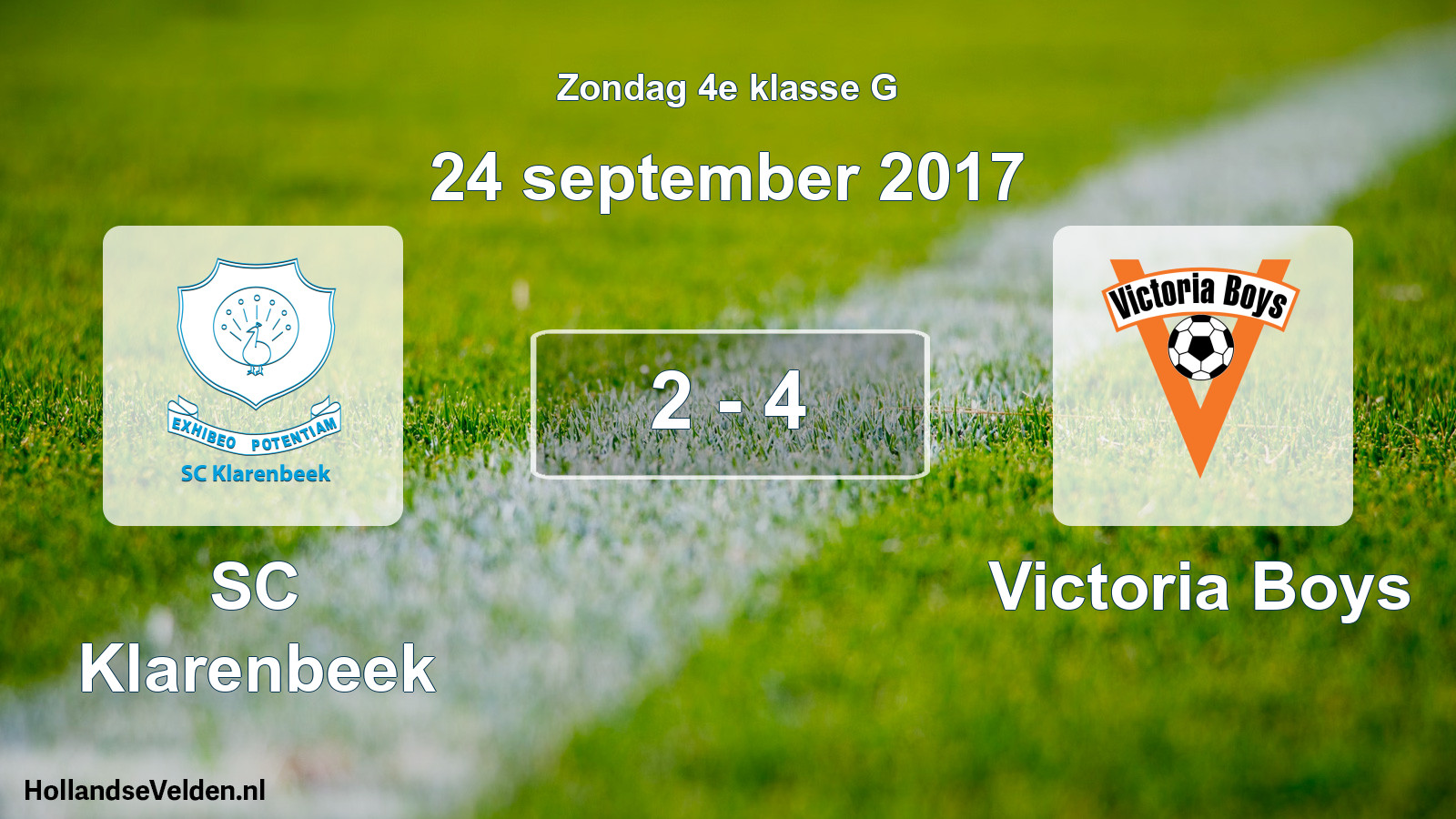 Total number of matches played: SC Klarenbeek - Victoria Boys 2 - 4 (24 September 2017)