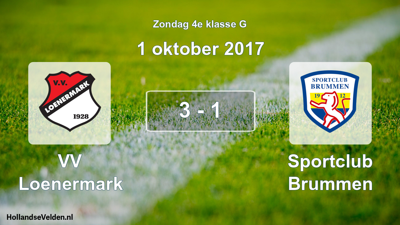 Total number of matches played: VV Loenermark - Sportclub Brummen 3 - 1 (1 October 2017)