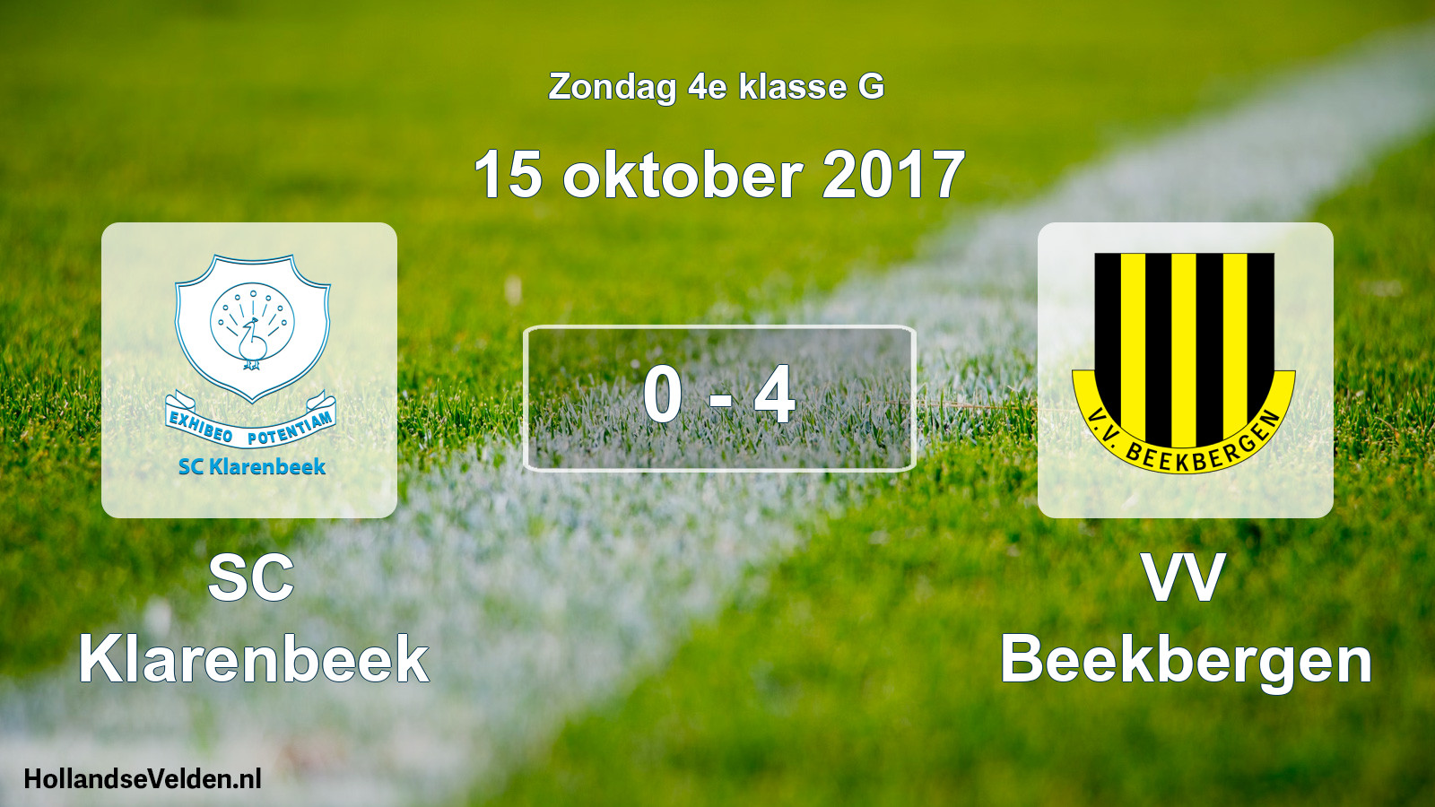 Total number of matches played: SC Klarenbeek - VV Beekbergen 0 - 4 (15 October 2017)