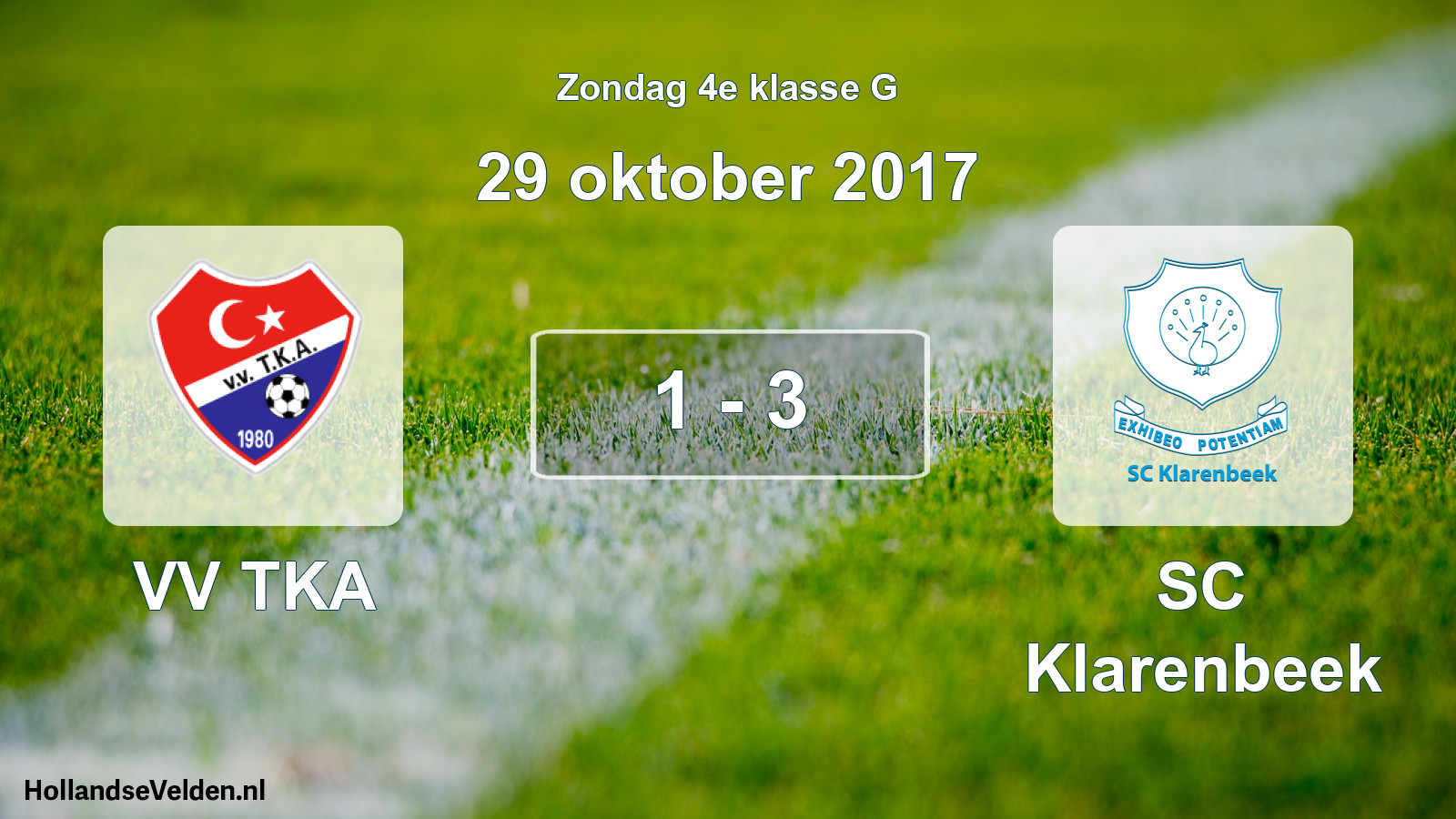 Total number of matches played: VV TKA - SC Klarenbeek 1 - 3 (29 October 2017)