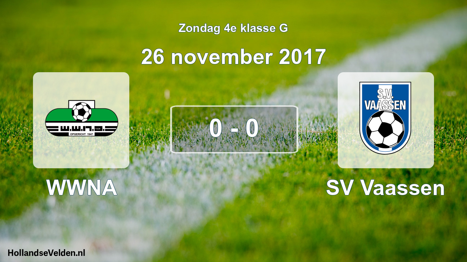 Total number of matches played: WWNA - SV Vaassen 0 - 0 (26 November 2017)