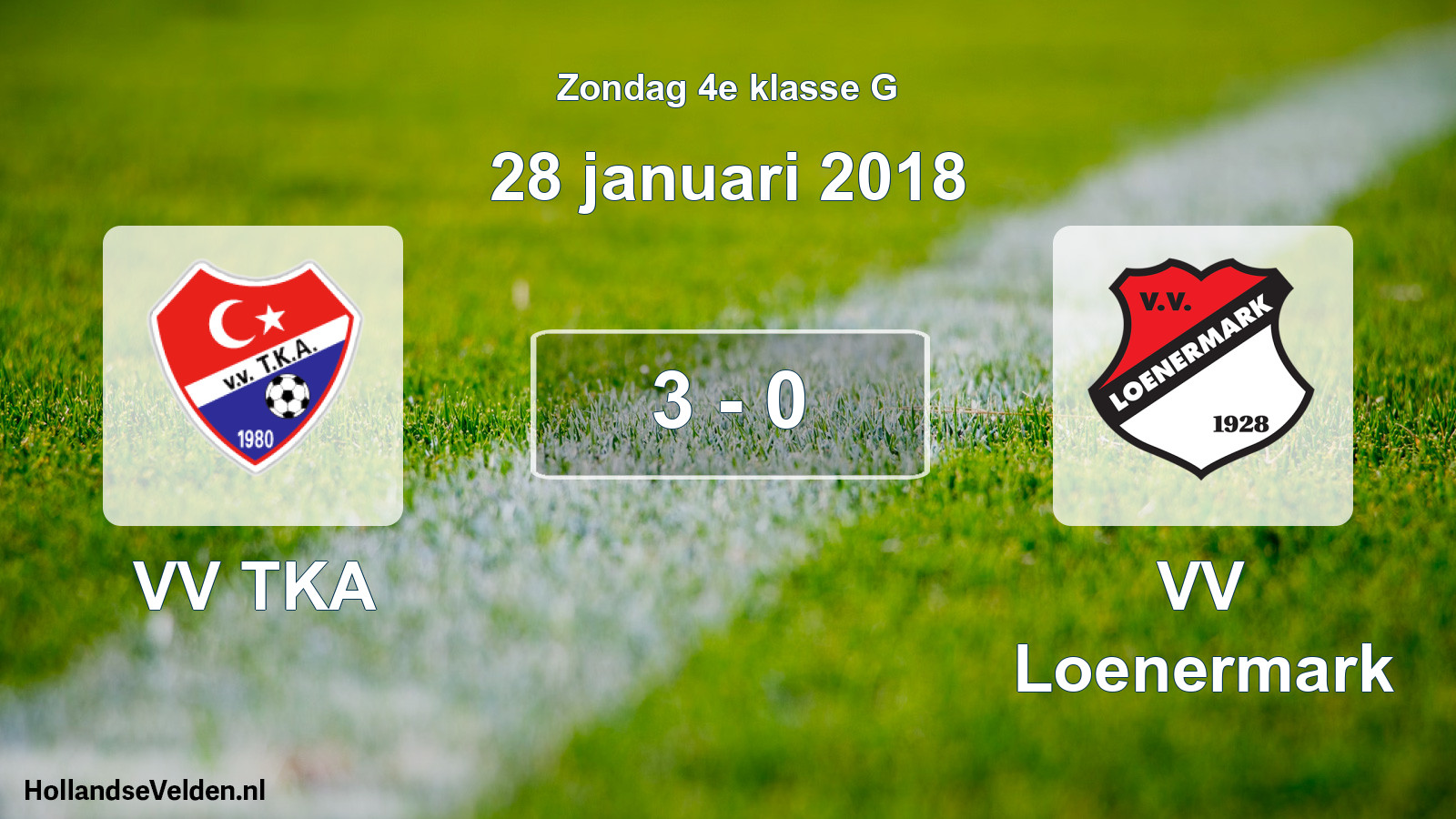 Total number of matches played: VV TKA - VV Loenermark 3 - 0 (28 January 2018)