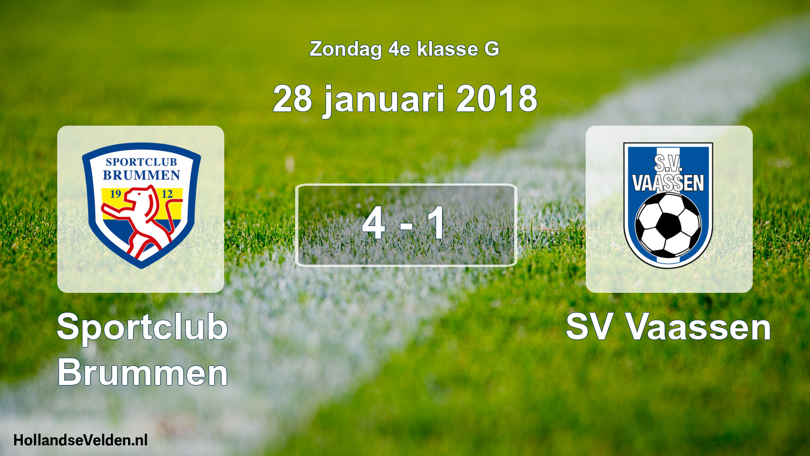 Total number of matches played: Sportclub Brummen - SV Vaassen 4 - 1 (28 January 2018)