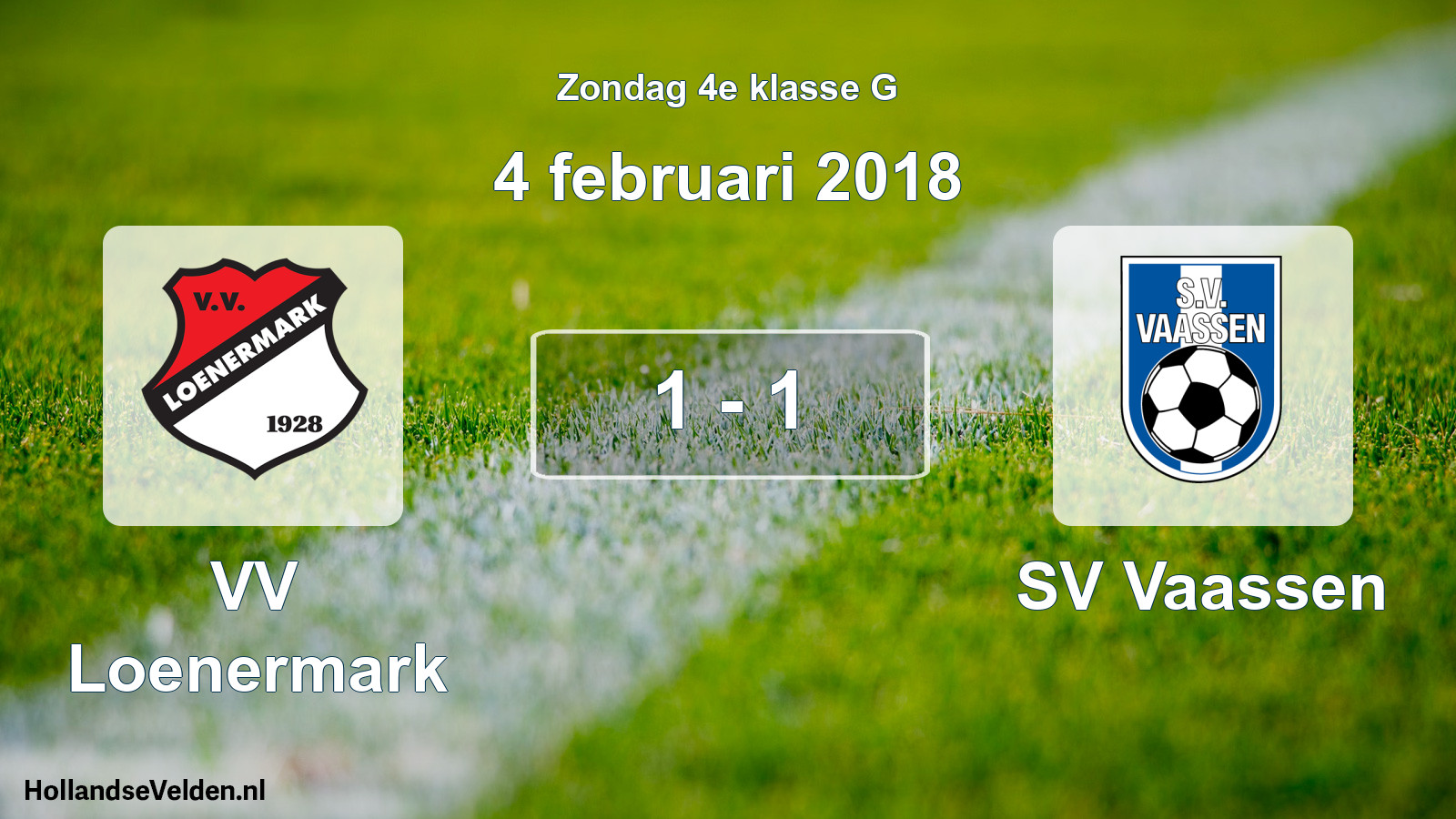 Total number of matches played: VV Loenermark - SV Vaassen 1 - 1 (4 February 2018)