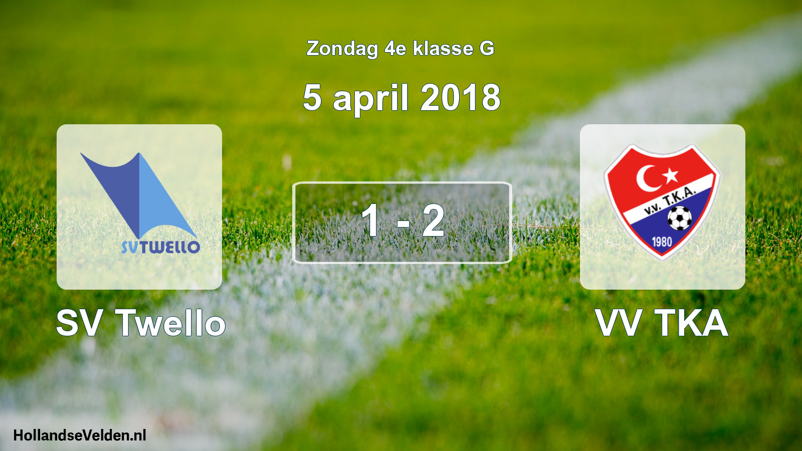 Total number of matches played: SV Twello - VV TKA 1 - 2 (5 April 2018)