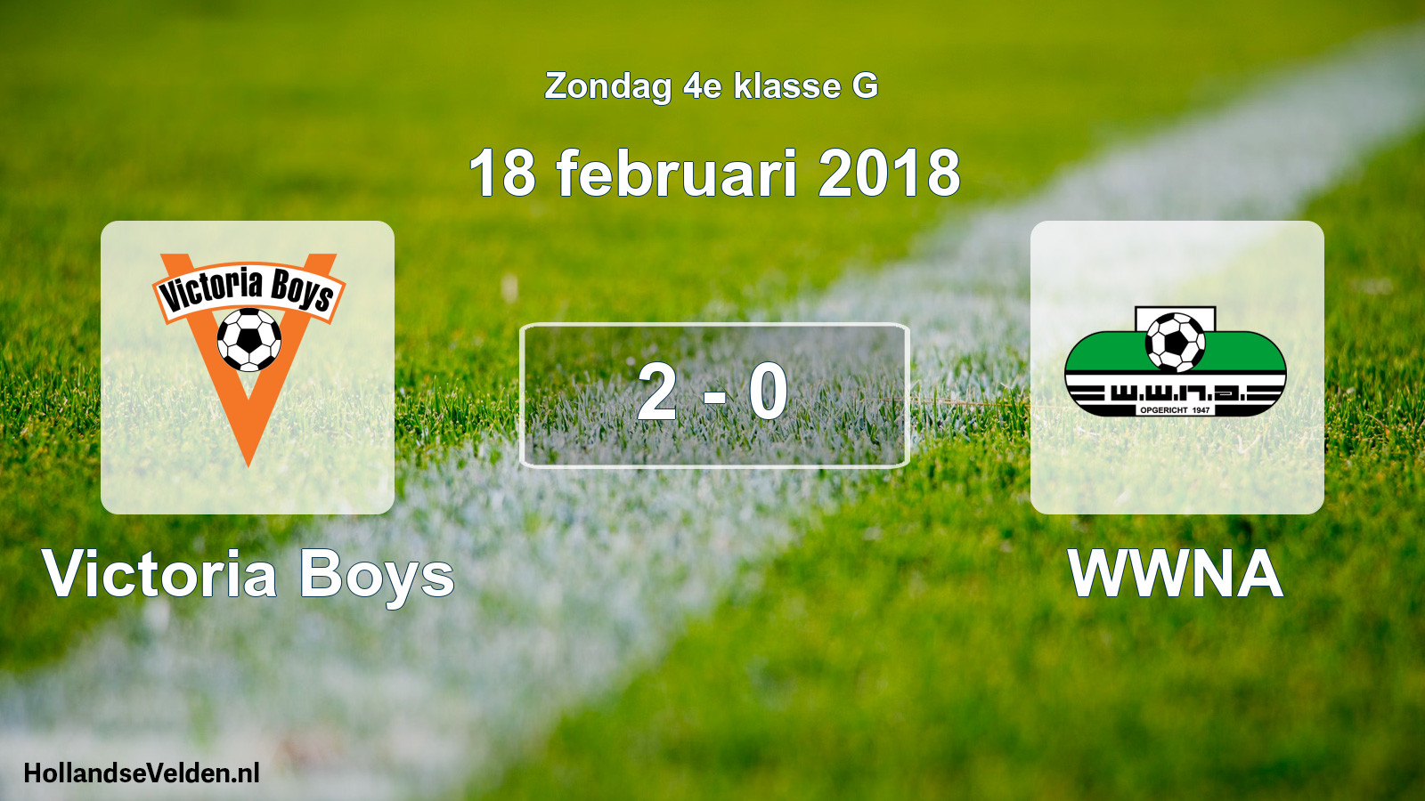 Total number of matches played: Victoria Boys - WWNA 2 - 0 (18 February 2018)