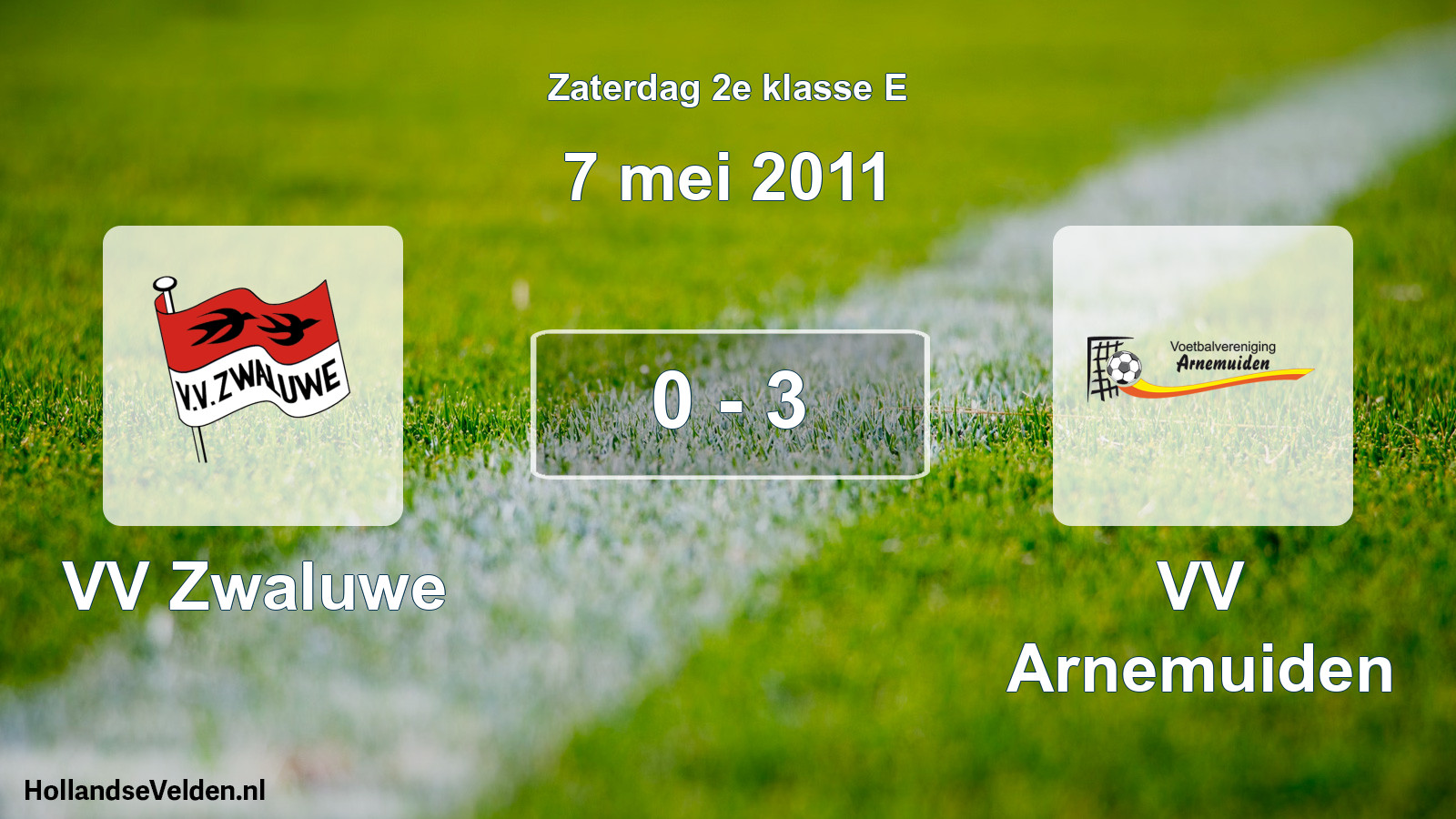 Total number of matches played: VV Zwaluwe - VV Arnemuiden 0 - 3 (7 May 2011)