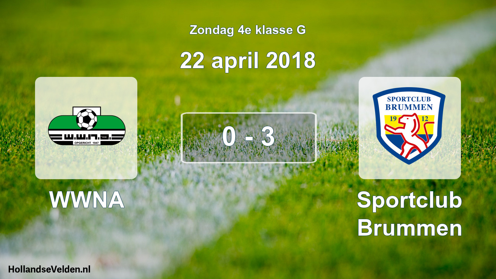 Total number of matches played: WWNA - Sportclub Brummen 0 - 3 (22 April 2018)