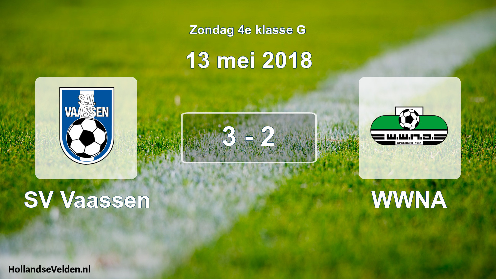 Total number of matches played: SV Vaassen - WWNA 3 - 2 (13 May 2018)