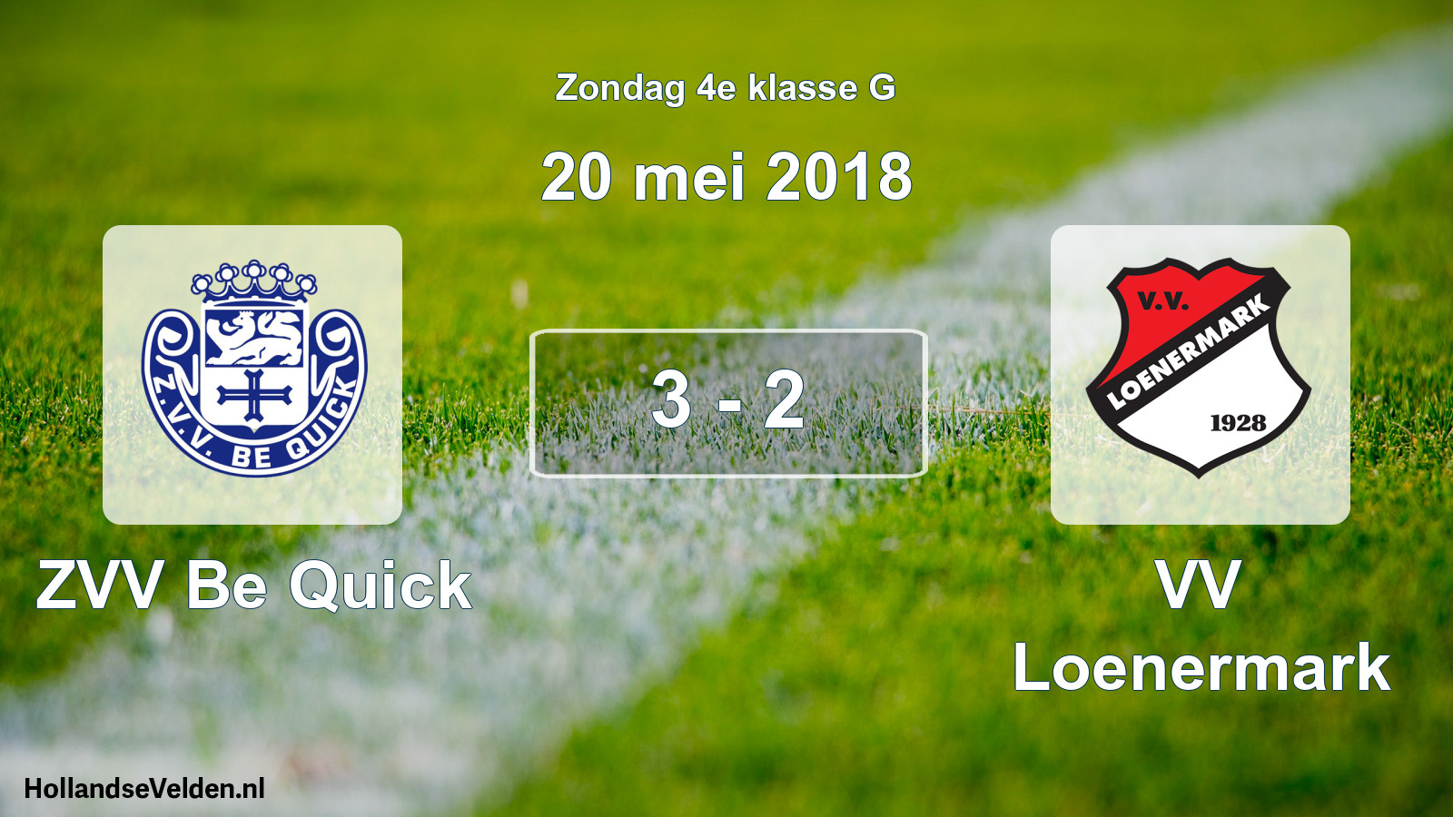 Total number of matches played: ZVV Be Quick - VV Loenermark 3 - 2 (20 May 2018)