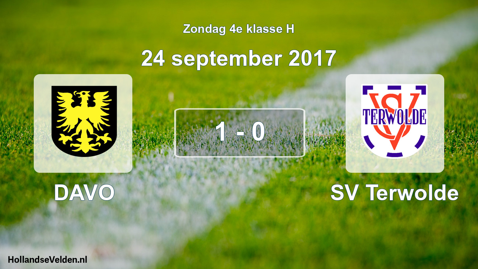 Total number of matches played: DAVO - SV Terwolde 1 - 0 (24 September 2017)