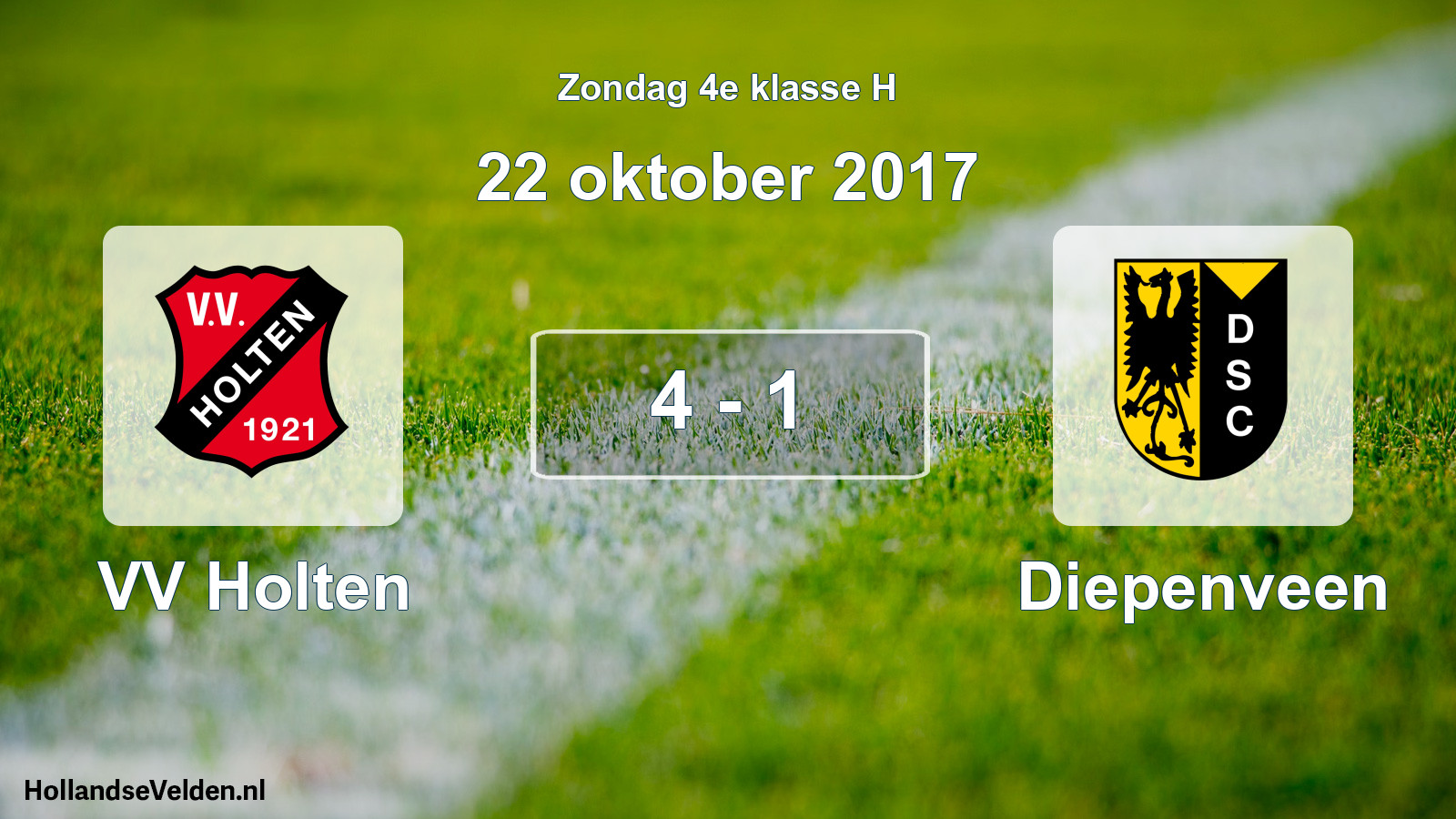 Total number of matches played: VV Holten - Diepenveen 4 - 1 (22 October 2017)