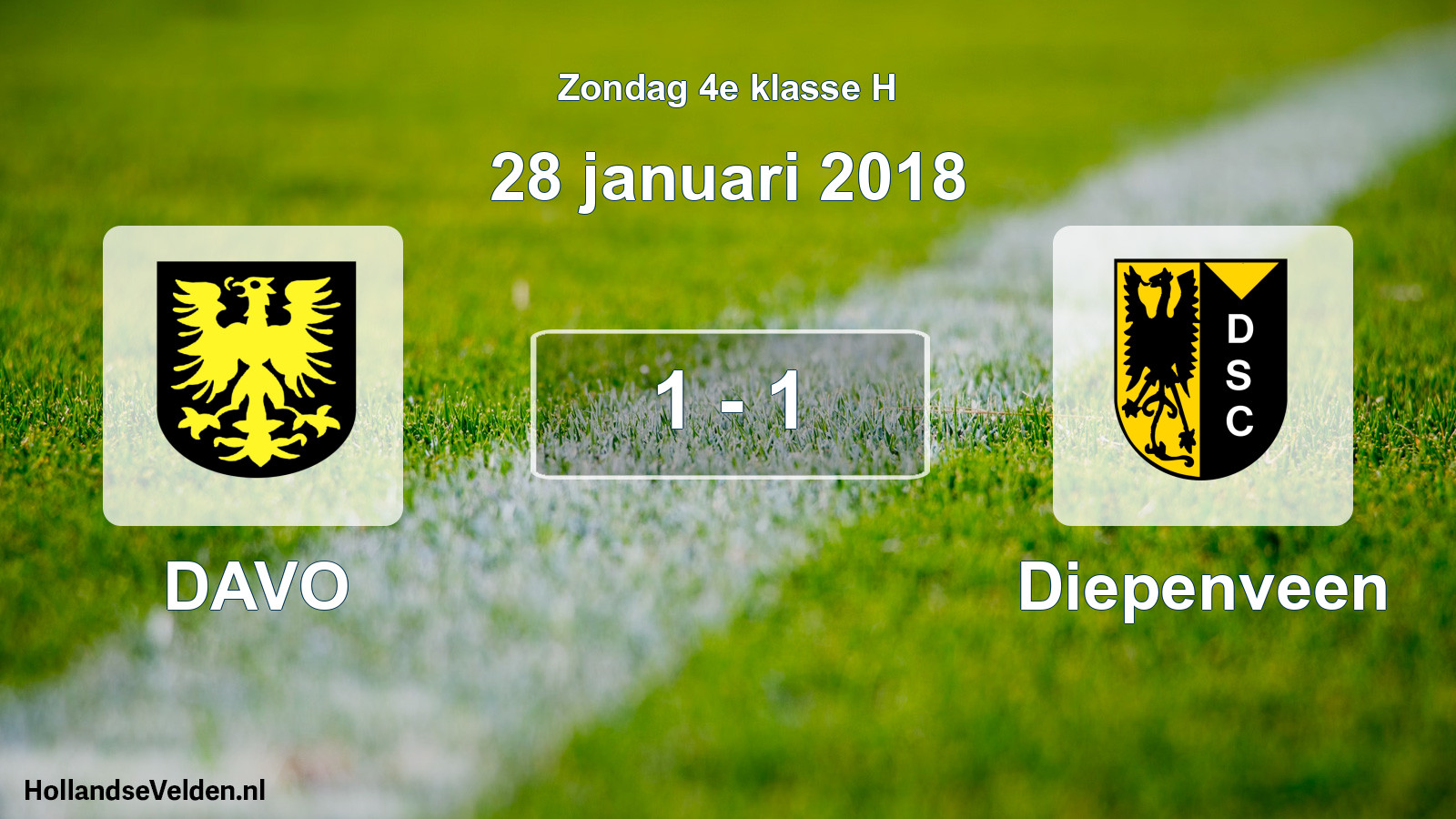 Total number of matches played: DAVO - Diepenveen 1 - 1 (28 January 2018)