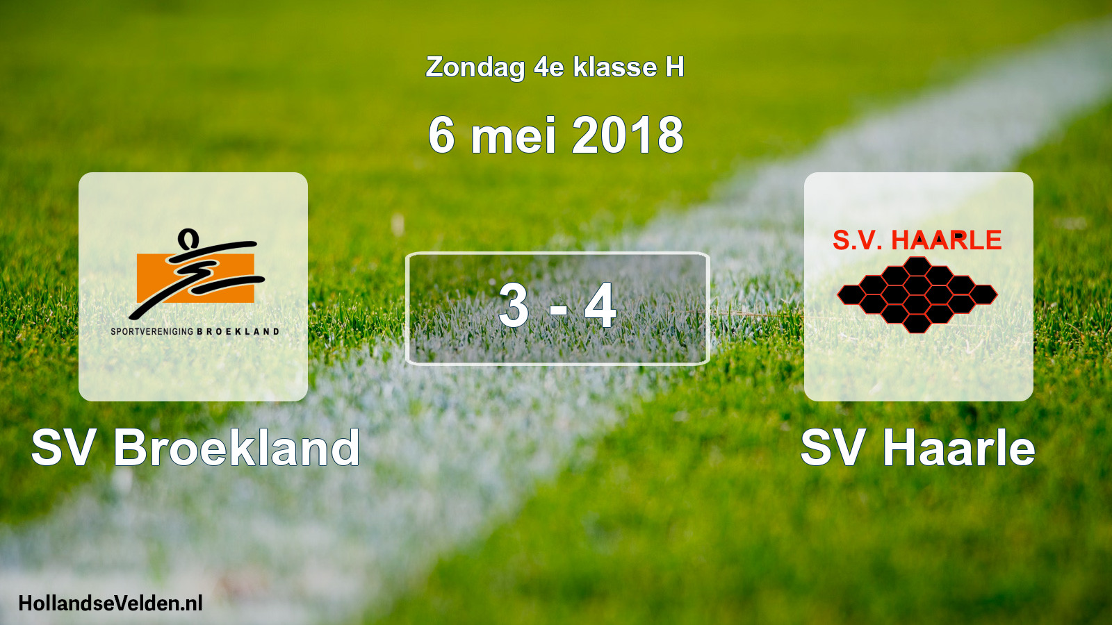 Total number of matches played: SV Broekland - SV Haarle 3 - 4 (6 May 2018)