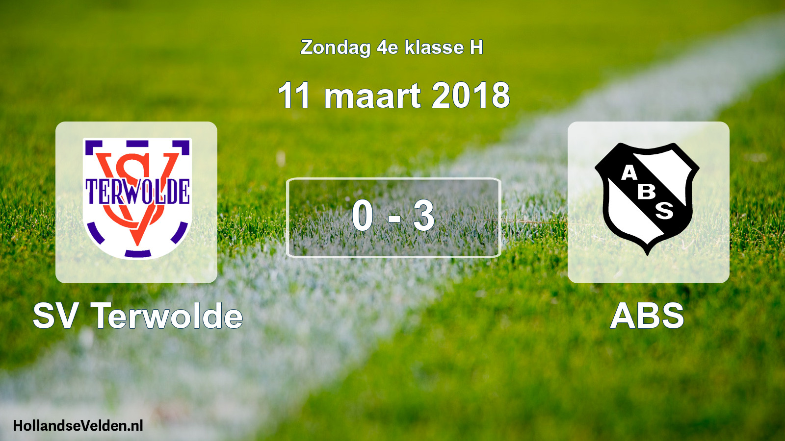 Total number of matches played: SV Terwolde - ABS 0 - 3 (11 March 2018)