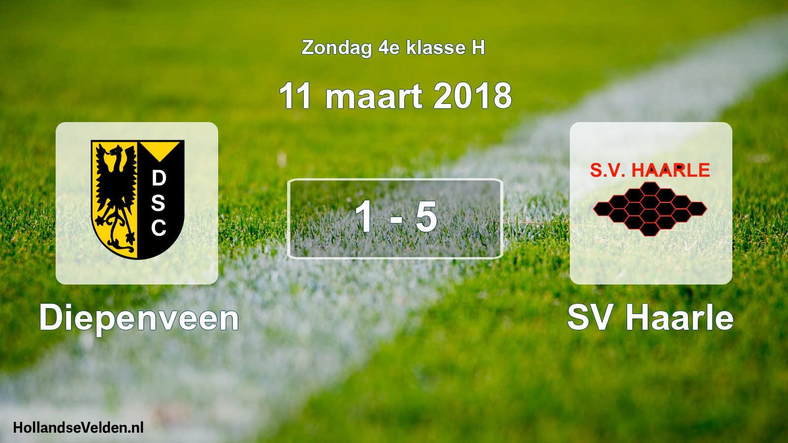 Total number of matches played: Diepenveen - SV Haarle 1 - 5 (11 March 2018)