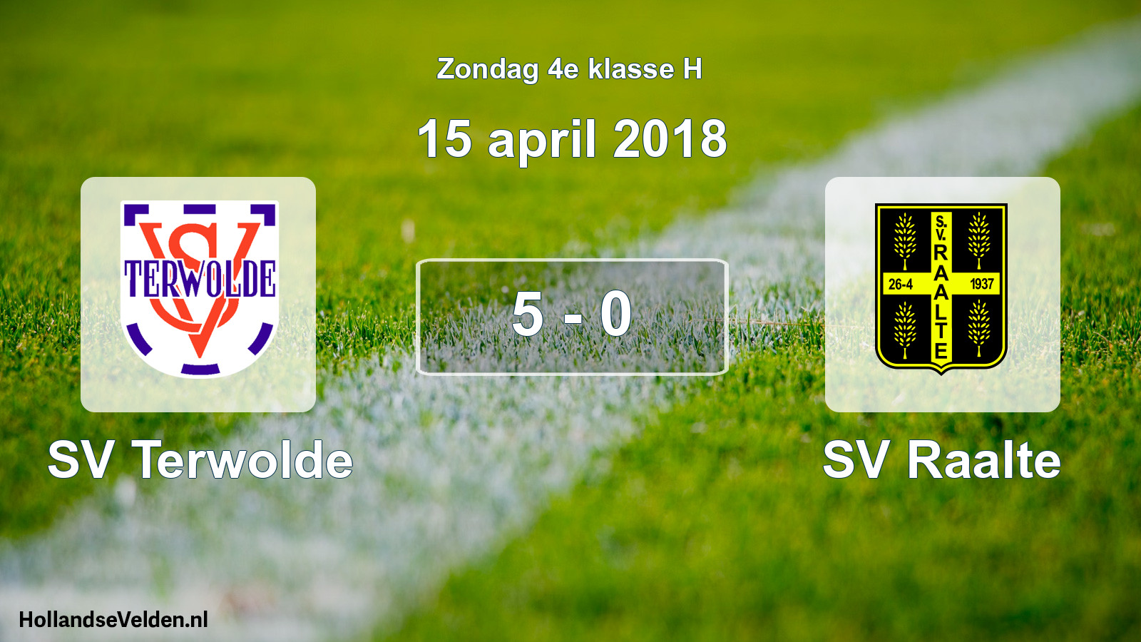 Total number of matches played: SV Terwolde - SV Raalte 5 - 0 (15 April 2018)