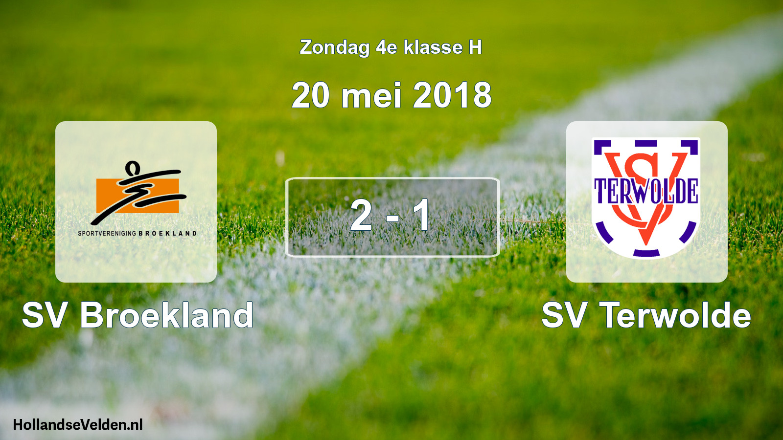 Total number of matches played: SV Broekland - SV Terwolde 2 - 1 (20 May 2018)