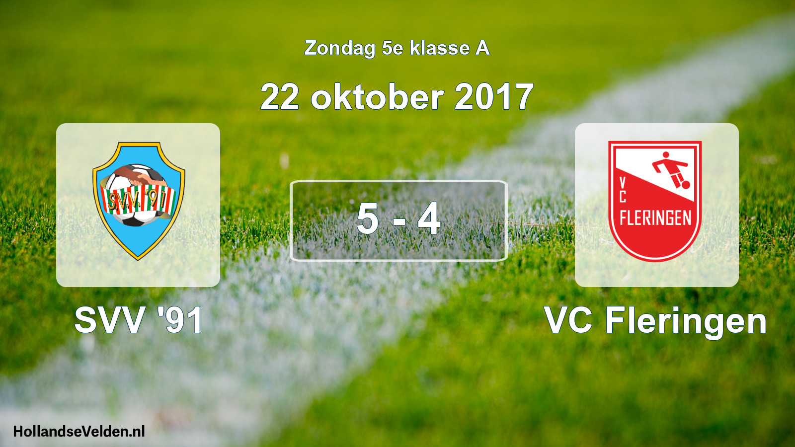 Total number of matches played: SVV '91 - VC Fleringen 5 - 4 (22 October 2017)