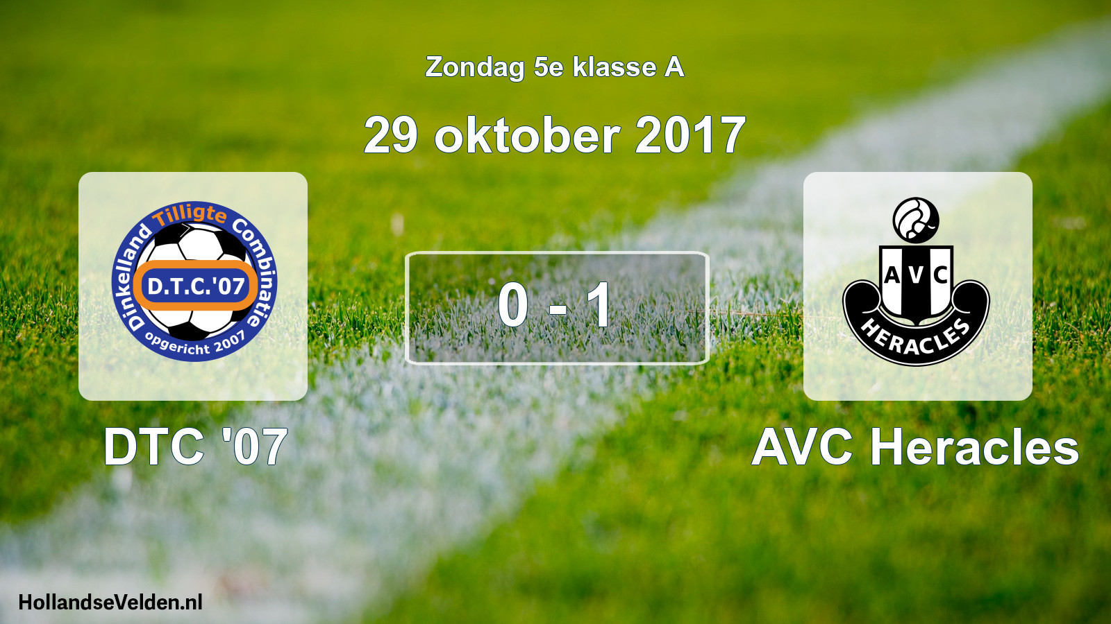 Total number of matches played: DTC '07 - AVC Heracles 0 - 1 (29 October 2017)
