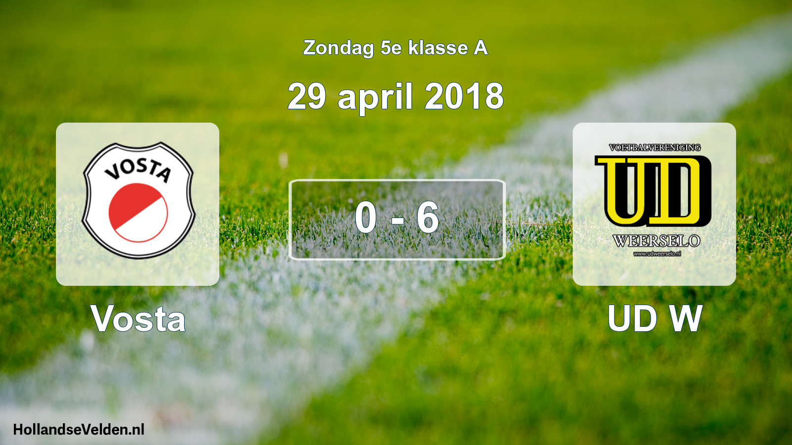 Total number of matches played: Vosta - UD W 0 - 6 (29 April 2018)
