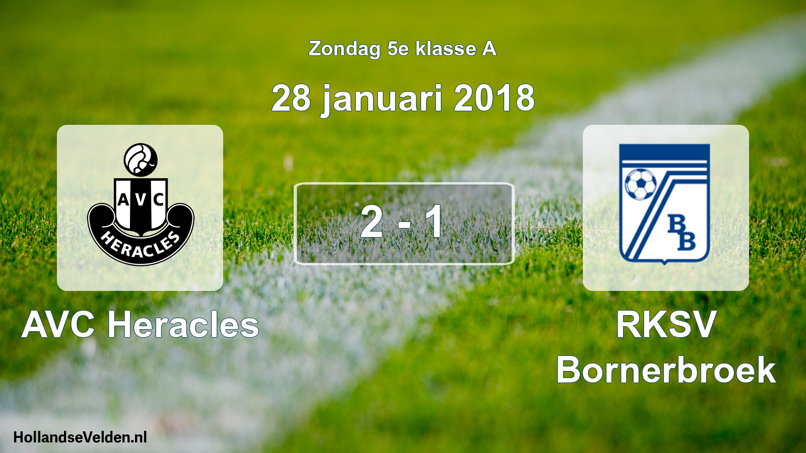 Total number of matches played: AVC Heracles - RKSV Bornerbroek 2 - 1 (28 January 2018)
