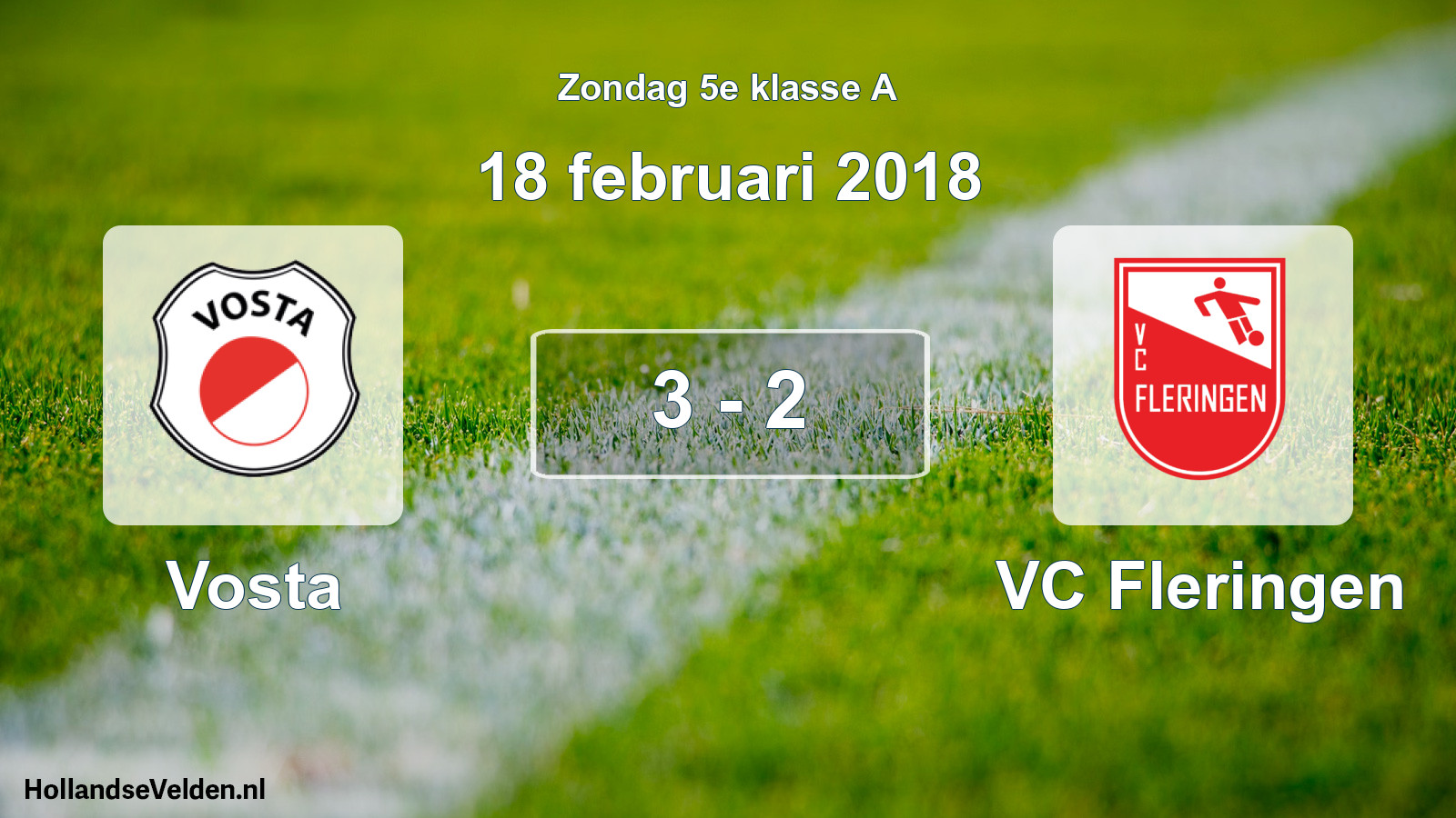 Total number of matches played: Vosta - VC Fleringen 3 - 2 (18 February 2018)